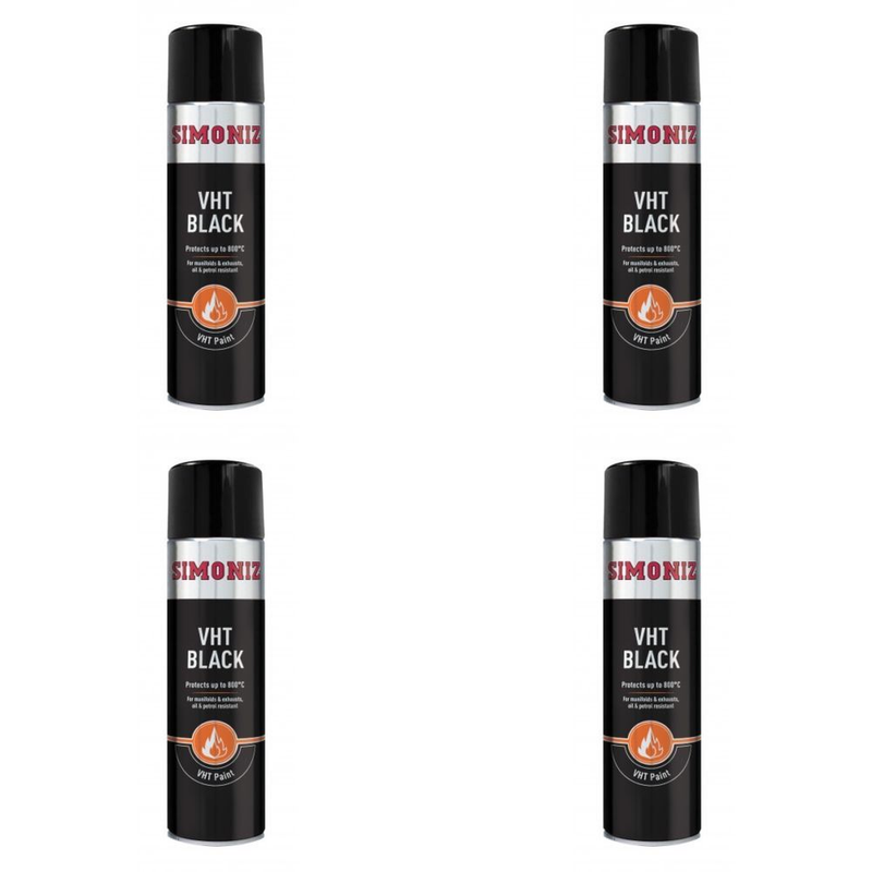 Simoniz Very High Temperature VHT Matt Black Spray Paint 500ml