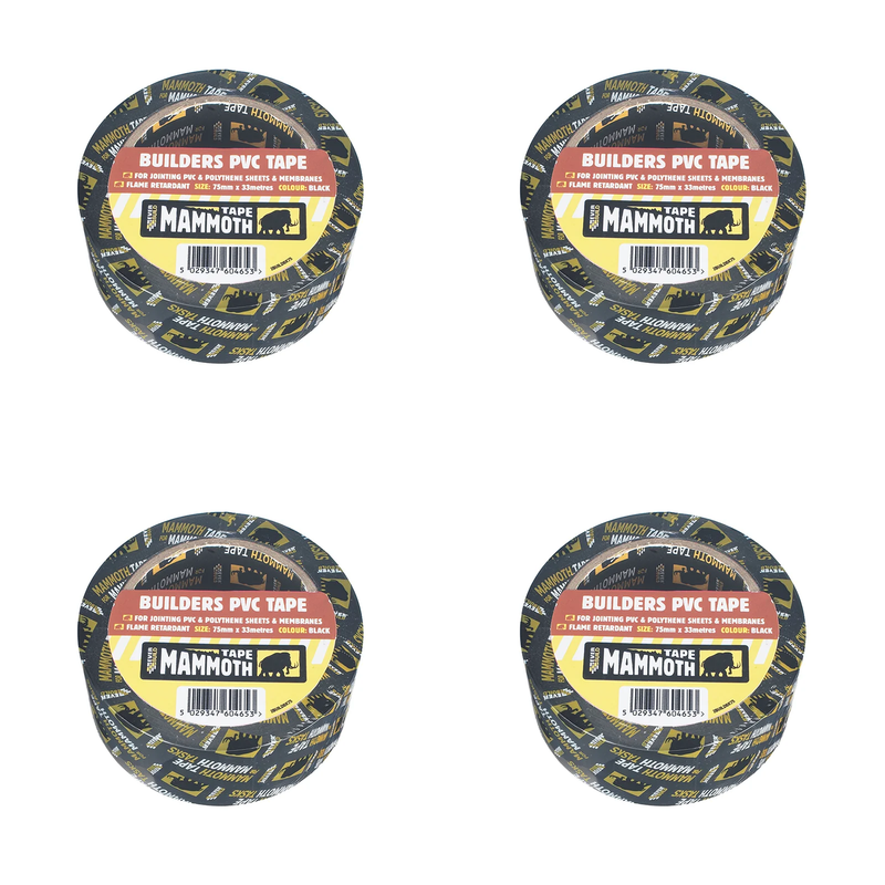 Everbuild Sika Builder's PVC Tape 50mm x 33m Black