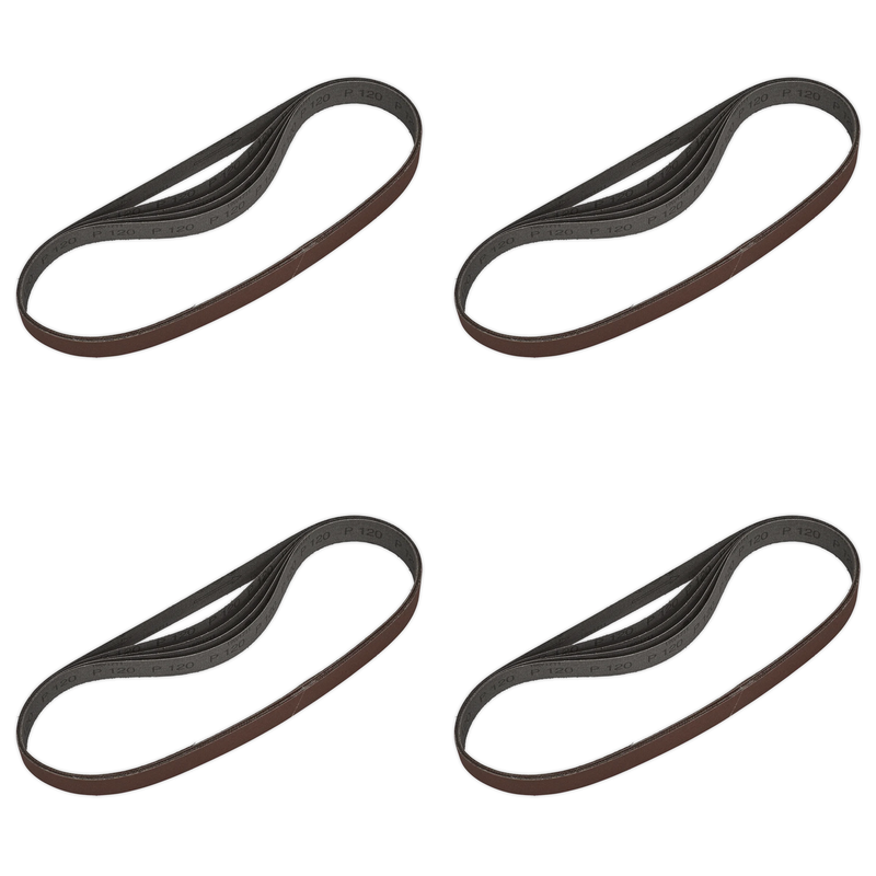 Sealey 25 x 762mm Sanding Belt 120Grit - Pack of 5 - SB0019 Trade Quality
