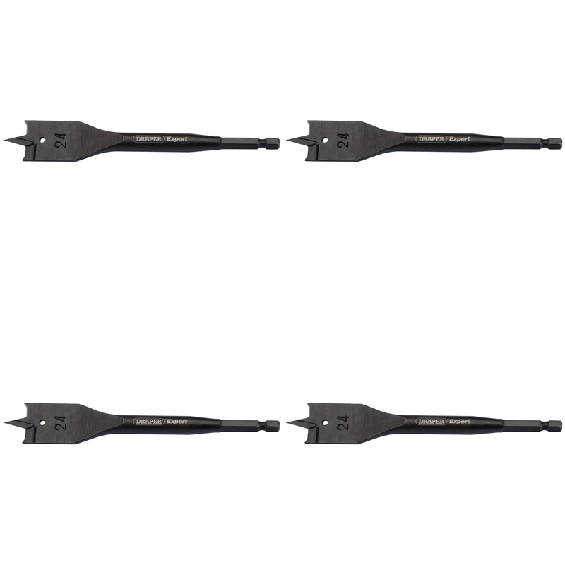 Draper Expert Flat Wood Bit, 24mm x 150mm, Multi-Pack Options