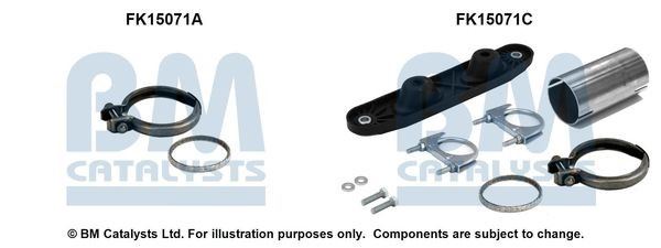 BM Catalysts FK15071C Soot/Particulate Filter Mounting Kit Fits Audi Seat Skoda BM - Town Parts