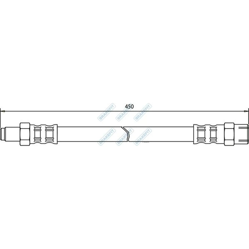 Apec Brake Hydraulic Hose Line Rear BHO4044