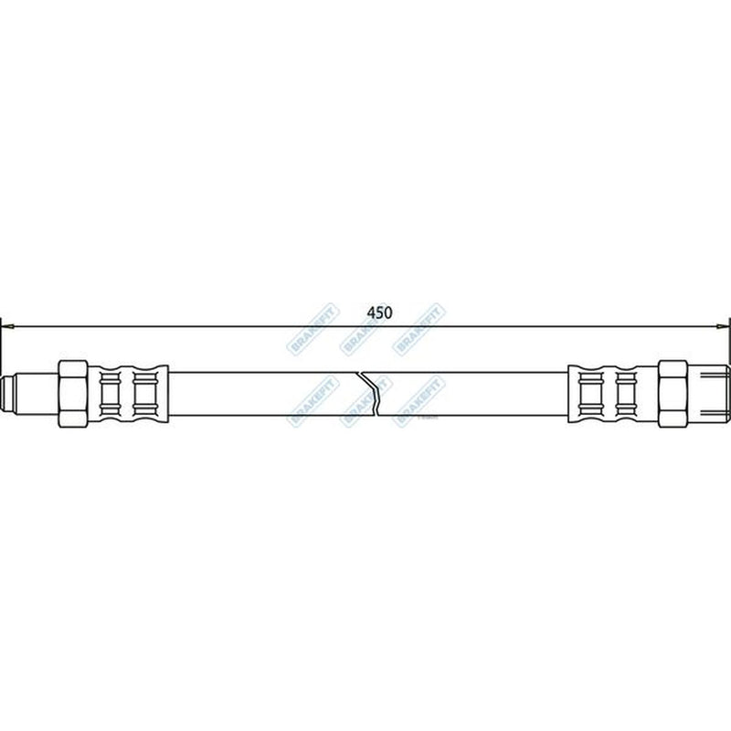 Apec Brake Hydraulic Hose Line Rear BHO4044