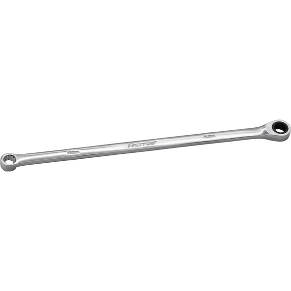 Sealey Extra-Long Double Ring Ratchet/Fixed Spanner 8mm (72T)