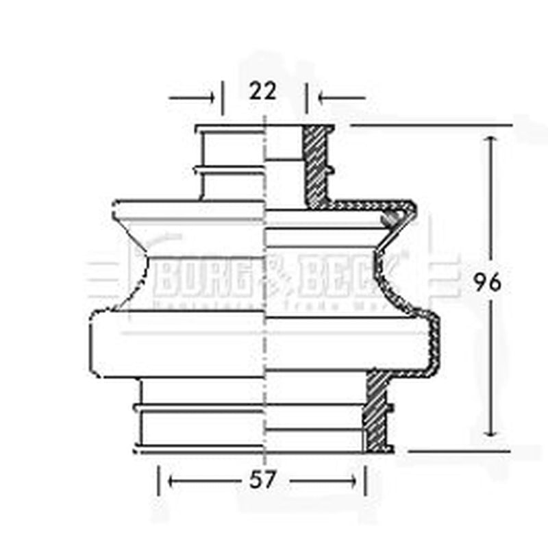 Borg & Beck Drive Shaft Bellow Kit Rear Left BCB2305