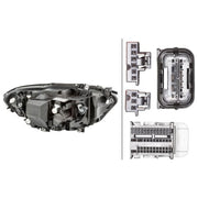 Hella Headlight Headlamp LED Left 1LX 011 929-431