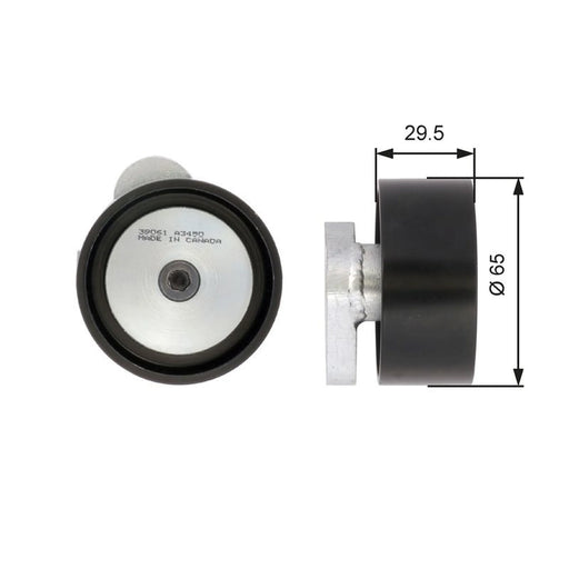 Gates V-Ribbed Belt Tensioner Pulley 65mm OD Wide T39061