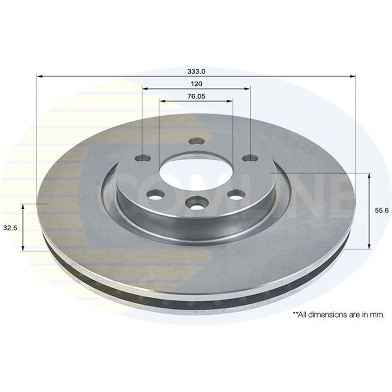 Comline 2 x Front Brake Discs ADC1452V