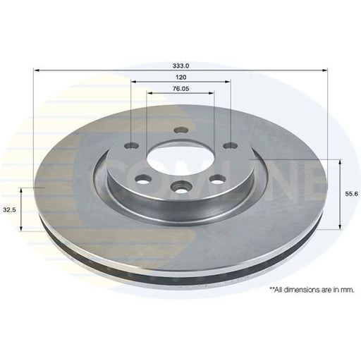 Comline 2 x Front Brake Discs ADC1452V