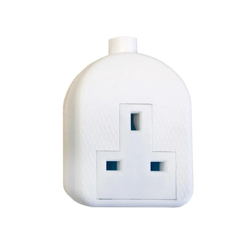 SMJ White Trailing Extension Socket 13A 1-Gang - RTS1GW