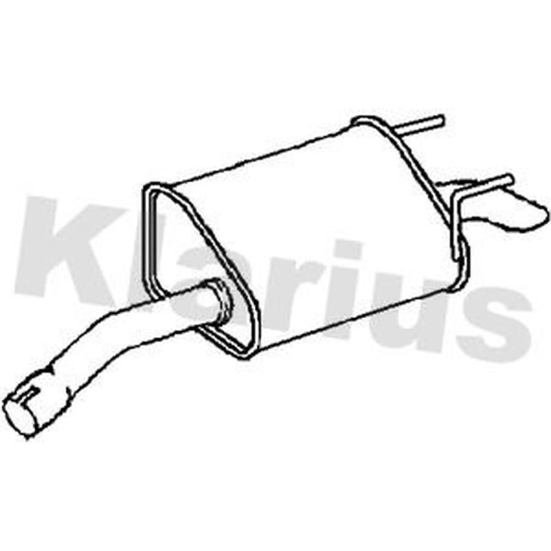 Klarius Box With Tail Pipe (Rh) Right Rear GM476C
