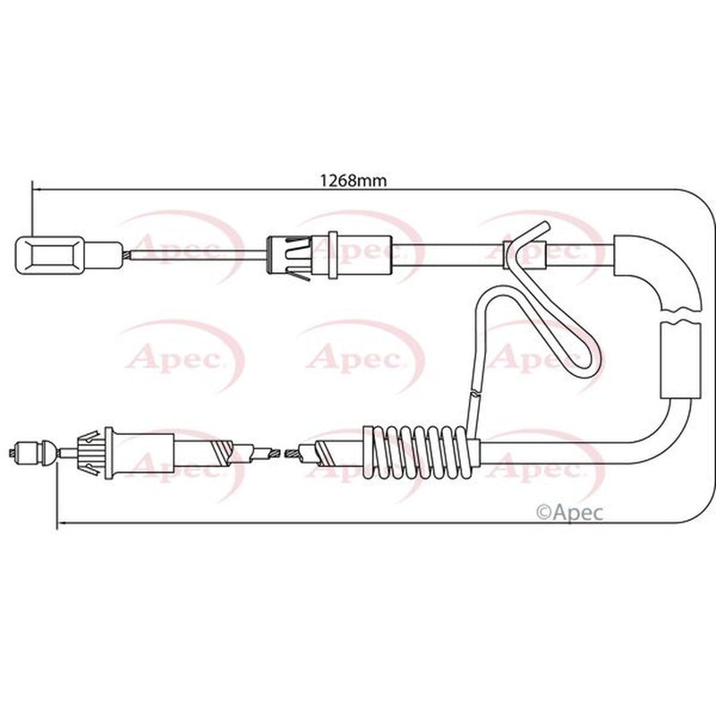 Apec Handbrake Cable Right Rear CAB1191