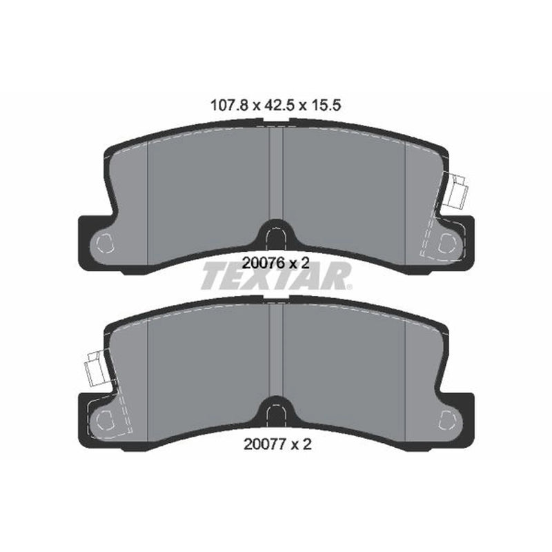 Textar Rear Brake Pad Set 2007601