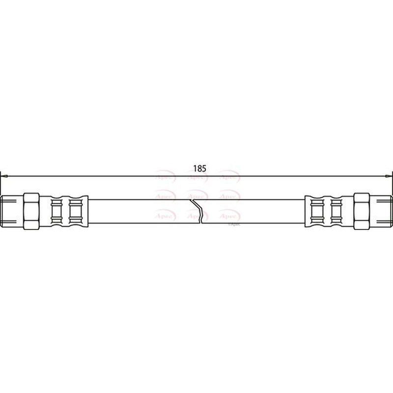 Apec Brake Hydraulic Hose Line Rear HOS3141