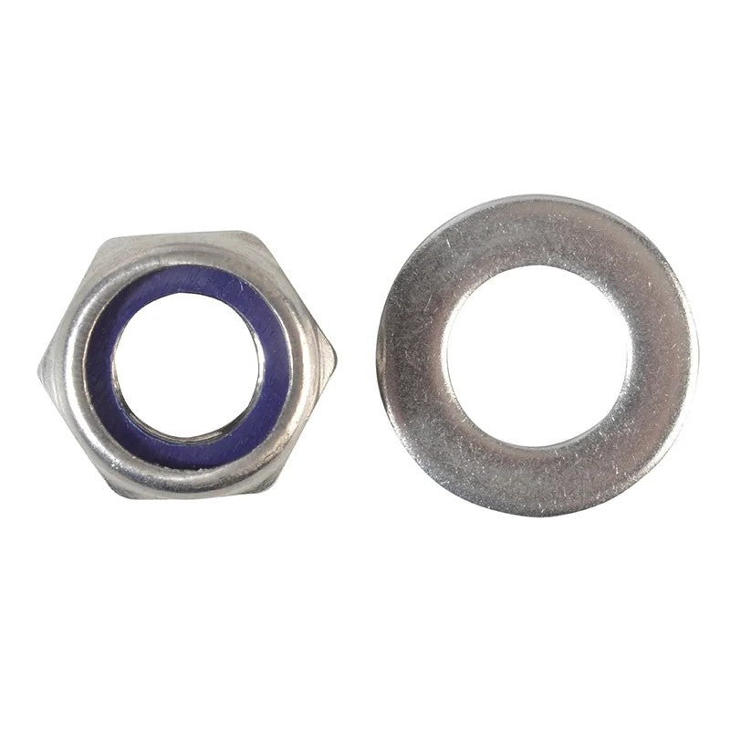 ForgeFix Nyloc Nuts & Washers A2 Stainless Steel M12 ForgePack 6 - FPNYLOC12SS