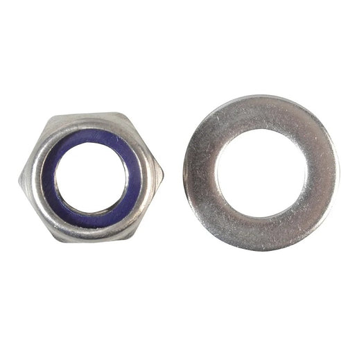 ForgeFix Nyloc Nuts & Washers A2 Stainless Steel M12 ForgePack 6 - FPNYLOC12SS