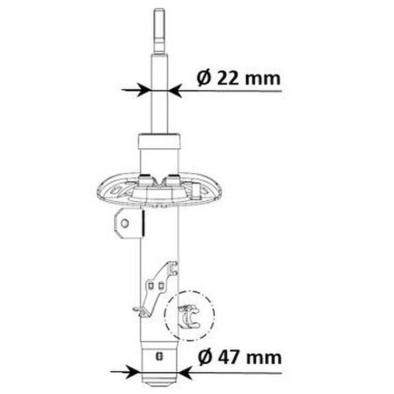 KYB Shock Absorber Damper Strut Front Left 339803