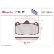 Brembo 4 x Front Brake Pad Set P68051