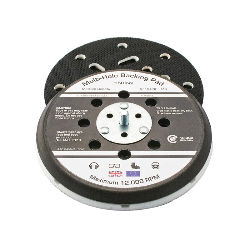 Flexipads World Class Dual Action Sander Pad 150mm GRIP® Multi 5/16 UNF +M8
