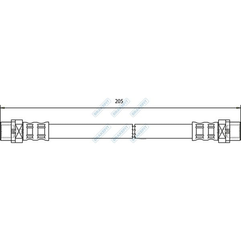 Apec Brake Hydraulic Hose Line Rear BHO4163