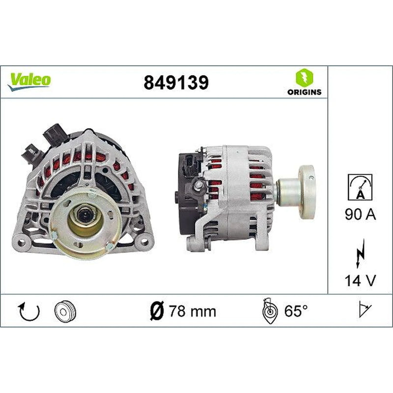Valeo Car Alternator 12V 849139