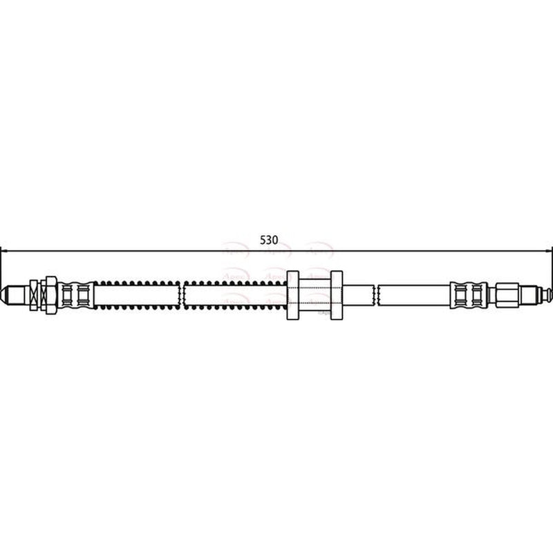 Apec Brake Hydraulic Hose Line Front HOS3493