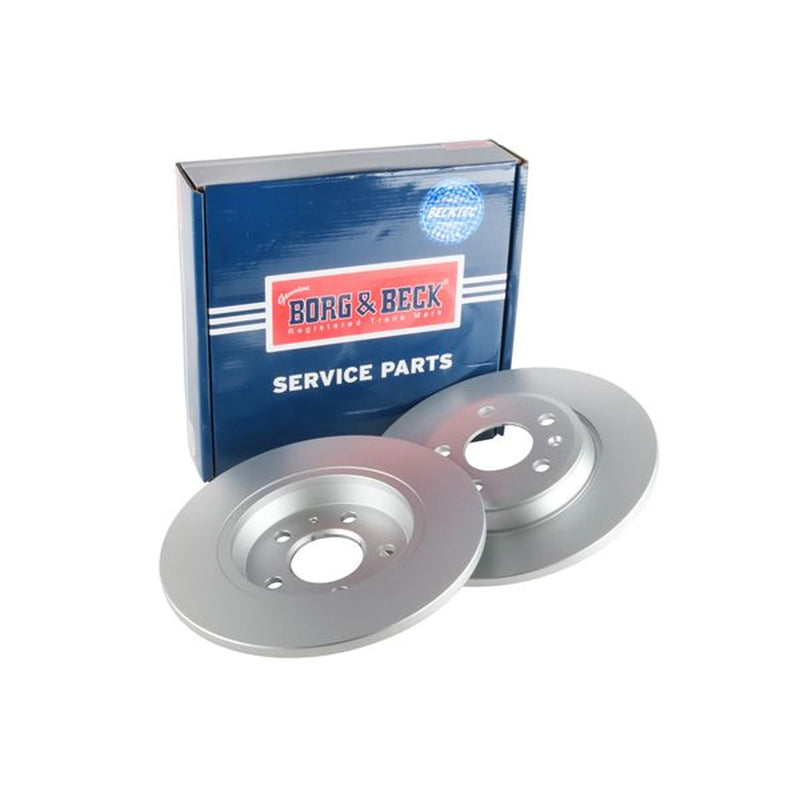 Borg & Beck 2 x Solid Rear Brake Discs BBD4635