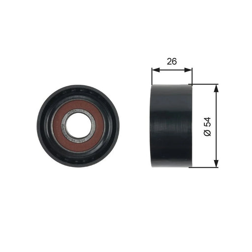 Gates V-Ribbed Belt Deflection/Guide Pulley T36481