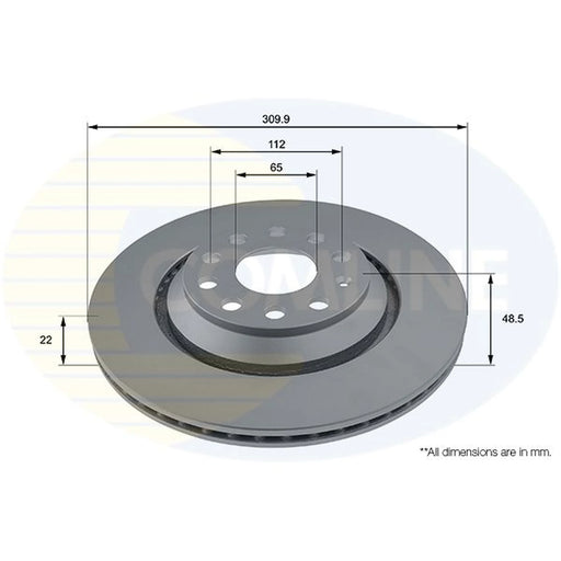 Comline 2 x Rear Brake Discs ADC1493V