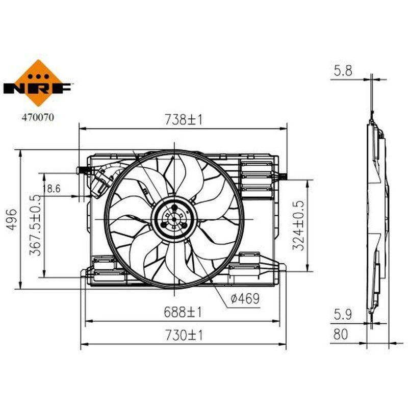 NRF Engine Cooling Fan 470070