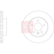 Apec 2 x Vented Front Brake Discs DSK3312