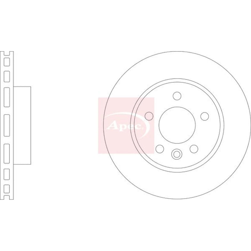 Apec 2 x Vented Front Brake Discs DSK3312