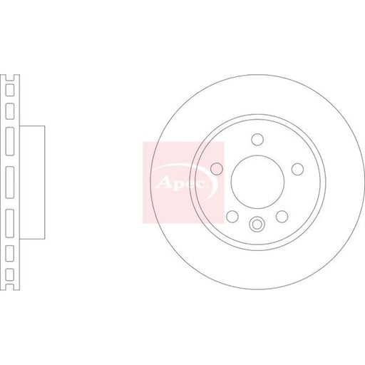 Apec 2 x Vented Front Brake Discs DSK3312