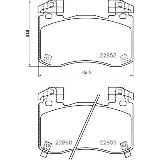 Brembo 4 x Front Brake Pad Set P30113