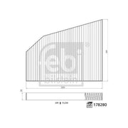 Febi Cabin Air Filter (Pollen Filter) 178280