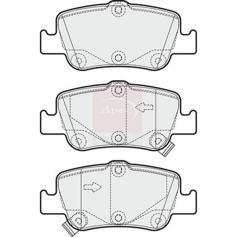 Apec Rear Brake Pad Set PD3251