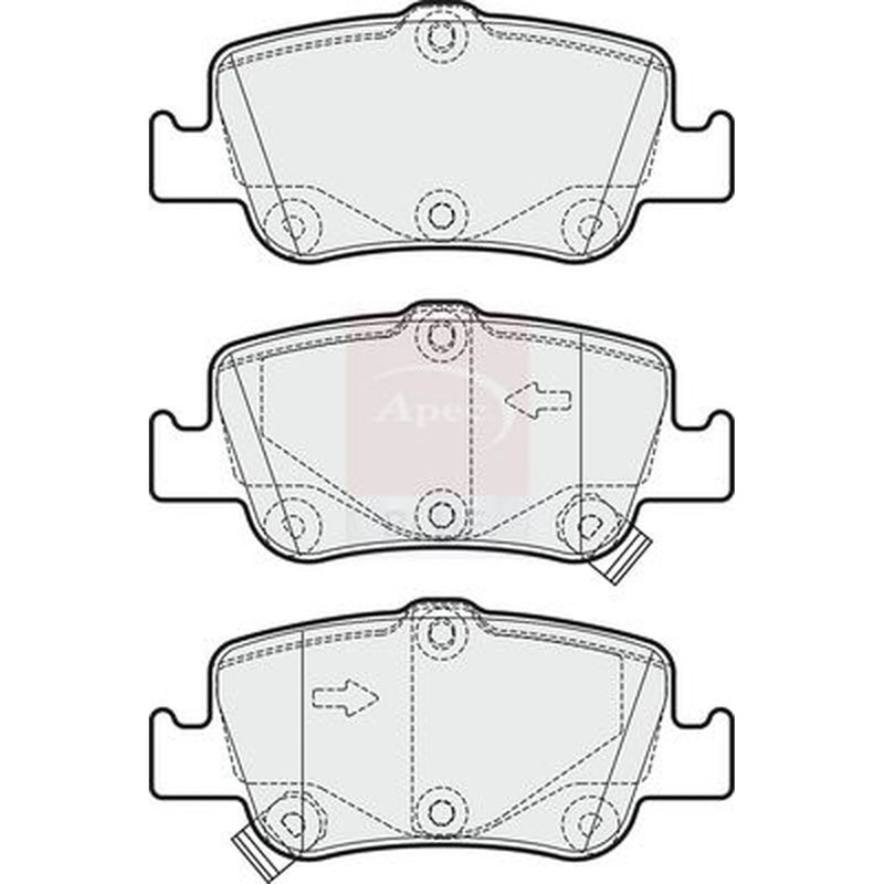 Apec Rear Brake Pad Set PD3251
