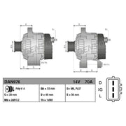 Denso Car Alternator 12V DAN976