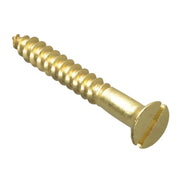 ForgeFix Wood Screw Slotted CSK Brass 1.1/2in x 10 ForgePack 8 - FPCSK11210BR