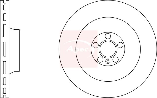 Apec 2 x Brake Disc Set Vented