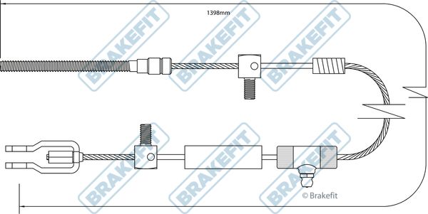 Apec Handbrake Cable Left Rear fits Morris Minor Pickup 1962-1971 1.1