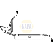NAPA Brake Hydraulic Hose Line Rear Left NBH1133