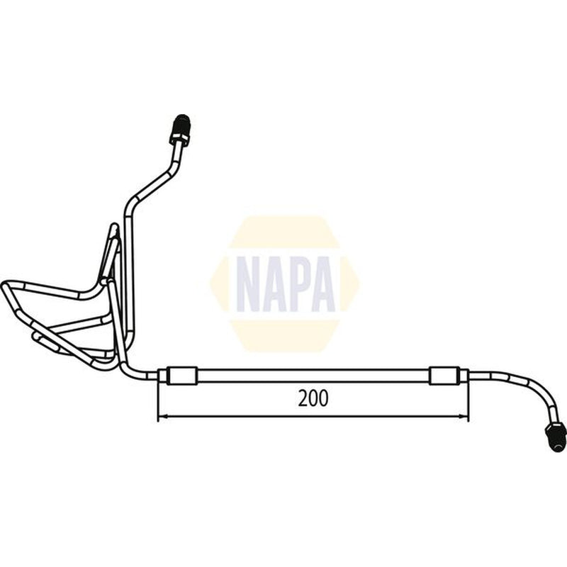 NAPA Brake Hydraulic Hose Line Rear Left NBH1133