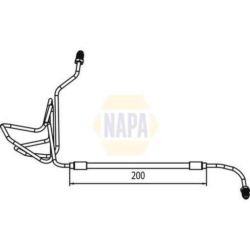 NAPA Brake Hydraulic Hose Line Rear Left NBH1133