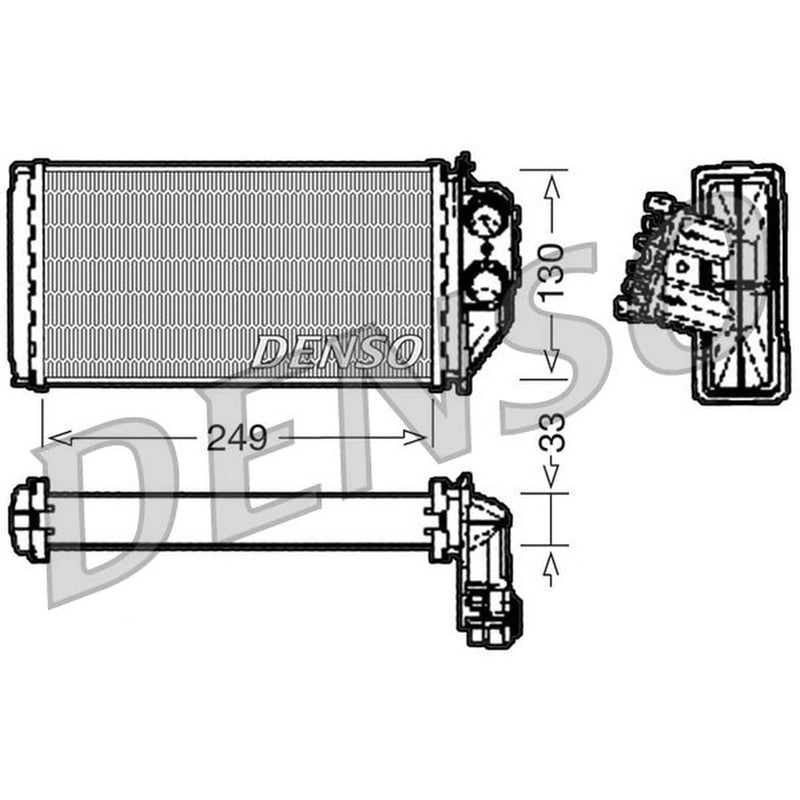 Denso Heater Matrix Core Heat Exchanger DRR21002