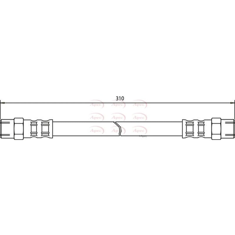 Apec Brake Hydraulic Hose Line Front HOS3359