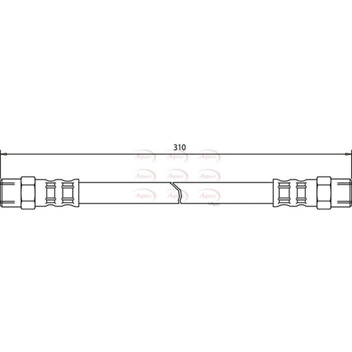 Apec Brake Hydraulic Hose Line Front HOS3359
