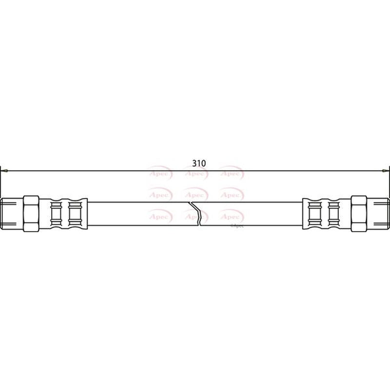 Apec Brake Hydraulic Hose Line Front HOS3359