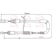 Apec Handbrake Cable Left Rear CAB1190