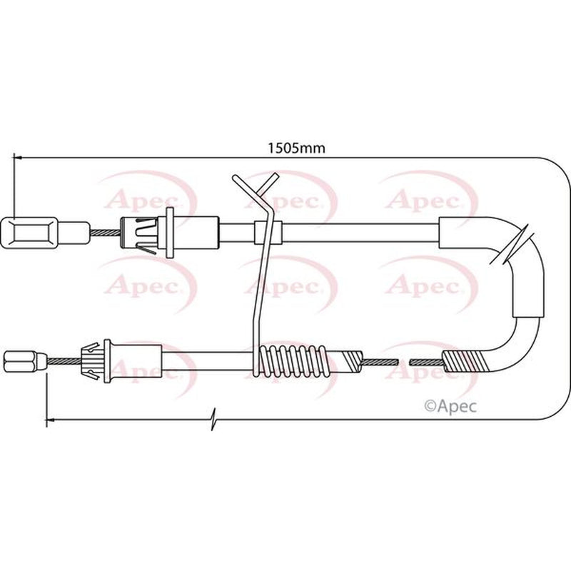 Apec Handbrake Cable Left Rear CAB1190
